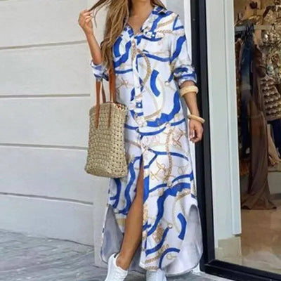 Long Sleeve Boho Maxi Dress - Casual Spring/Autumn Fashion-STYLE5-4