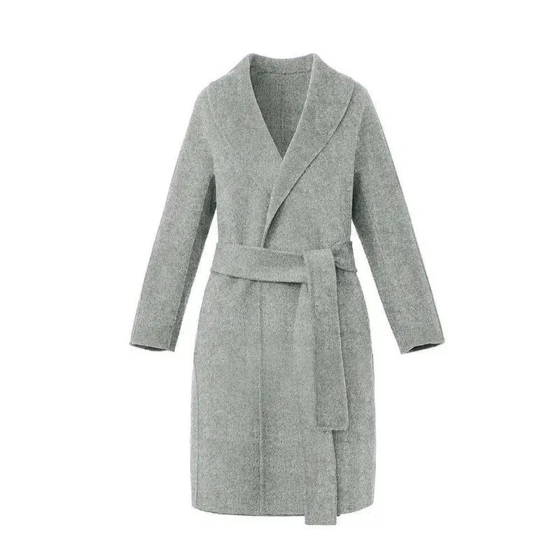 Long woolen coat-Grey-6