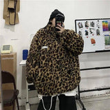 Loose Leopard Print Double-sided Trendy Reflective Jacket-6