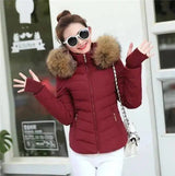 Brown Women'S Parka Jacket Winter Jacket Womens Parkas-Red wine-3