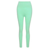 Candy Color Hip-Lifting Yoga Pants-Green-6