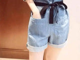 Denim Short Sleeve Jumpsuit-4