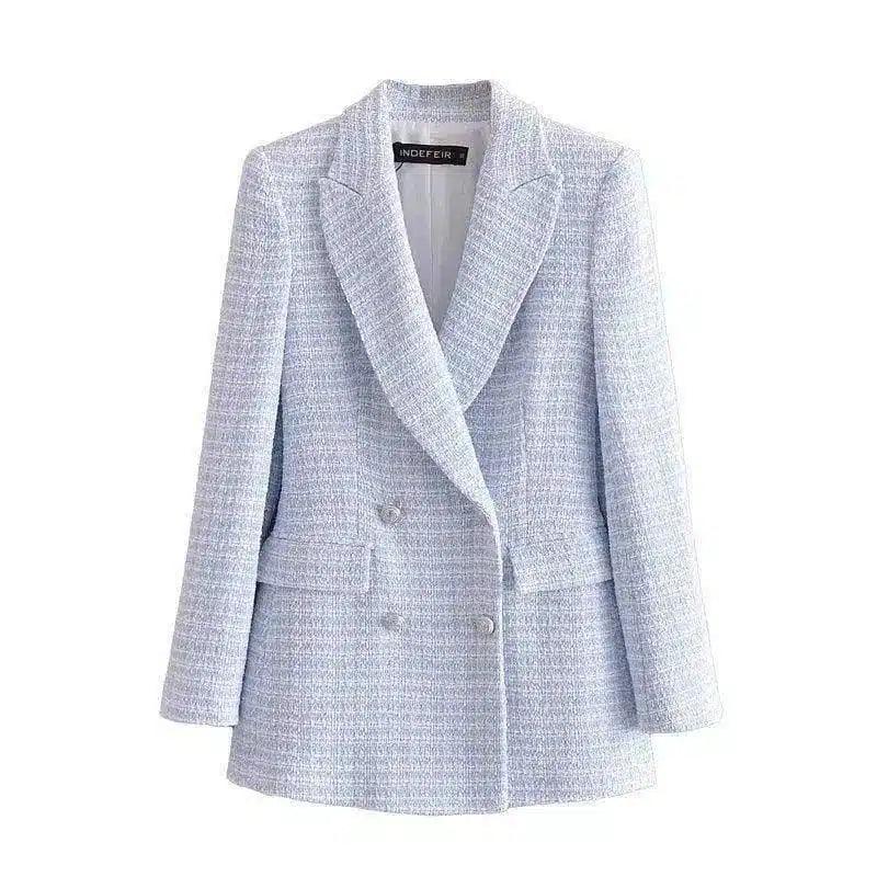 LOVEMI - Lovemi - Double Breasted Slim Casual Suit Jacket