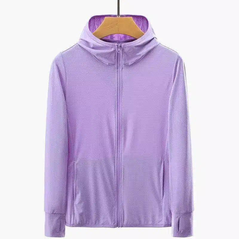 Lightweight Zip-Up Hooded Jacket for Casual Wear-0.2Purple-2