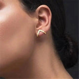 European And American Style V-Shaped Pocket Earrings-1