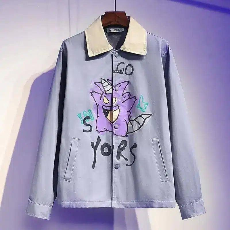 LOVEMI - Lovemi - Female Casual Cartoon Doodle Top Coat