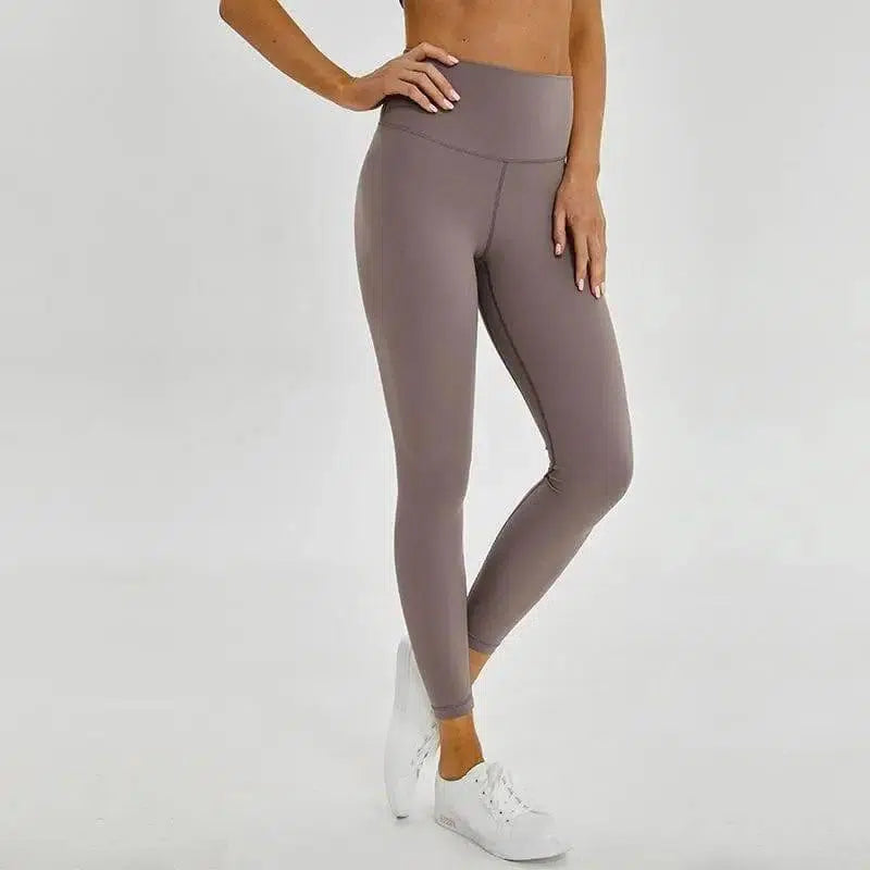 Fitness high waist tight cropped trousers-Haiyueyan-2