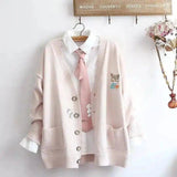 Women's Casual Knit Cardigan with Pockets-Apricot-5