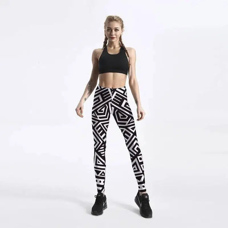 gothic plus size high waist push up fitness workout-1