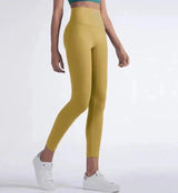 High Waist Sports Slim Fitness Yoga Pants-Yellow earth-20