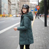 LOVEMI - Lovemi - Hooded slim plus size slim down padded jacket