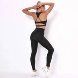 Hot Selling Striped Pocket Yoga Suits In Europe And-Black-3