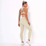 Hot Selling Striped Pocket Yoga Suits In Europe And-White-4