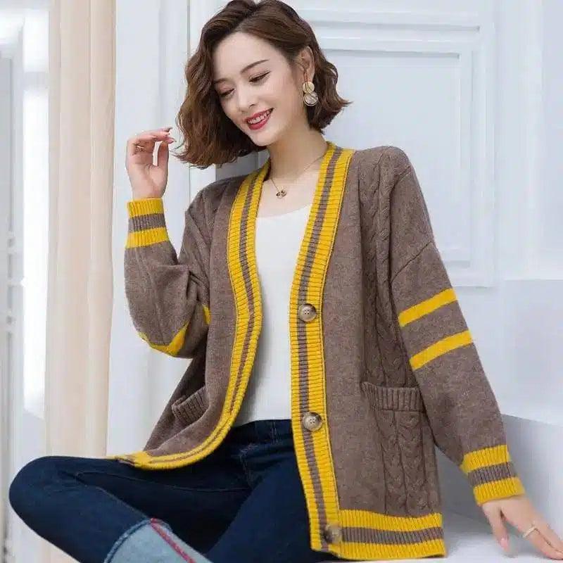 LOVEMI - Lovemi - Jacket Pocket Cardigan Korean Wool Outer Wear