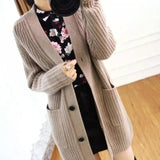 Knitted sweater coat-Camel-3