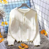 Cozy Knit Button-Up Cardigan-Off White-4