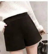 Korean version of high waist woolen shorts autumn and winter-13