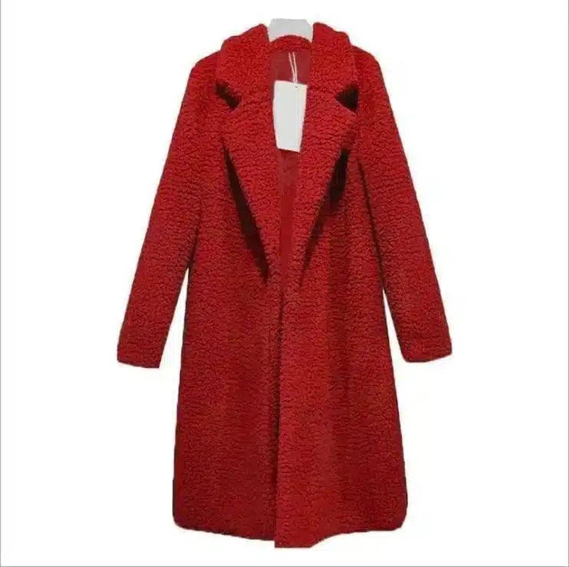 Lambskin coat-Red-9