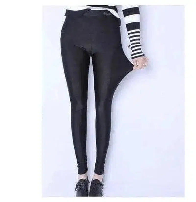 Large Size Glossy Pants Full-Length Legging-2