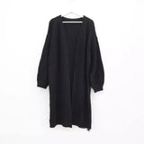 LOVEMI - Lovemi - Lazy Shoulders Thick Stitch Long Sweater Coat