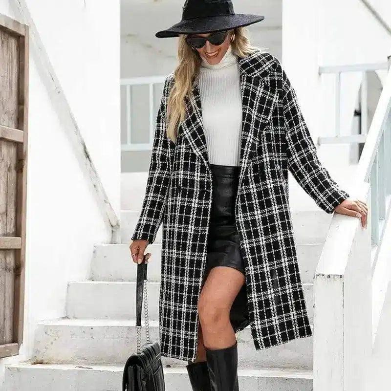 LOVEMI - Lovemi - Long Double-breasted Woolen Coat With Suit Collar