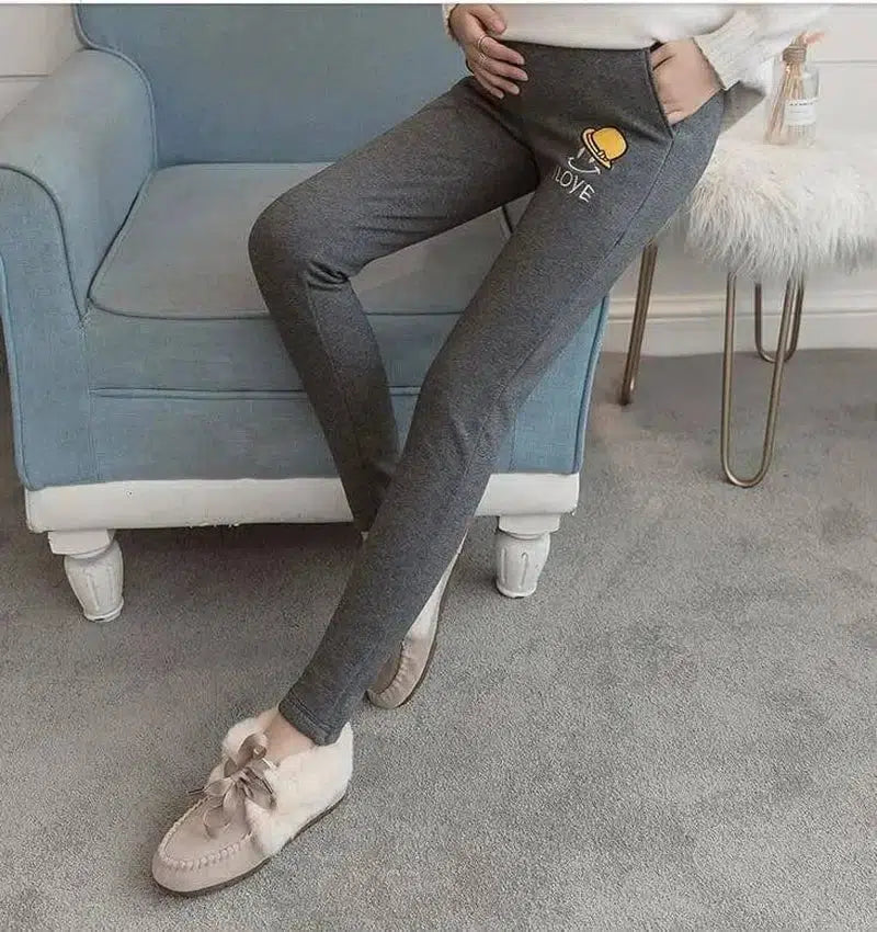 Maternity casual pants-Grey-1