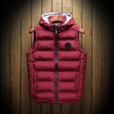 Men'S Plus Size Waistcoat Thick Cotton Vest Plus Cotton Vest-Wine Red-1