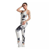 Women's Stretch Fit Yoga Jumpsuit-Grey-2