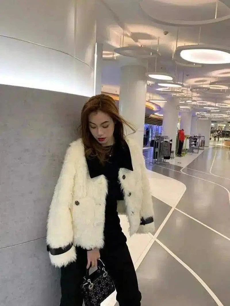 Faux Fur Jacket Women's Winter Fashion-1