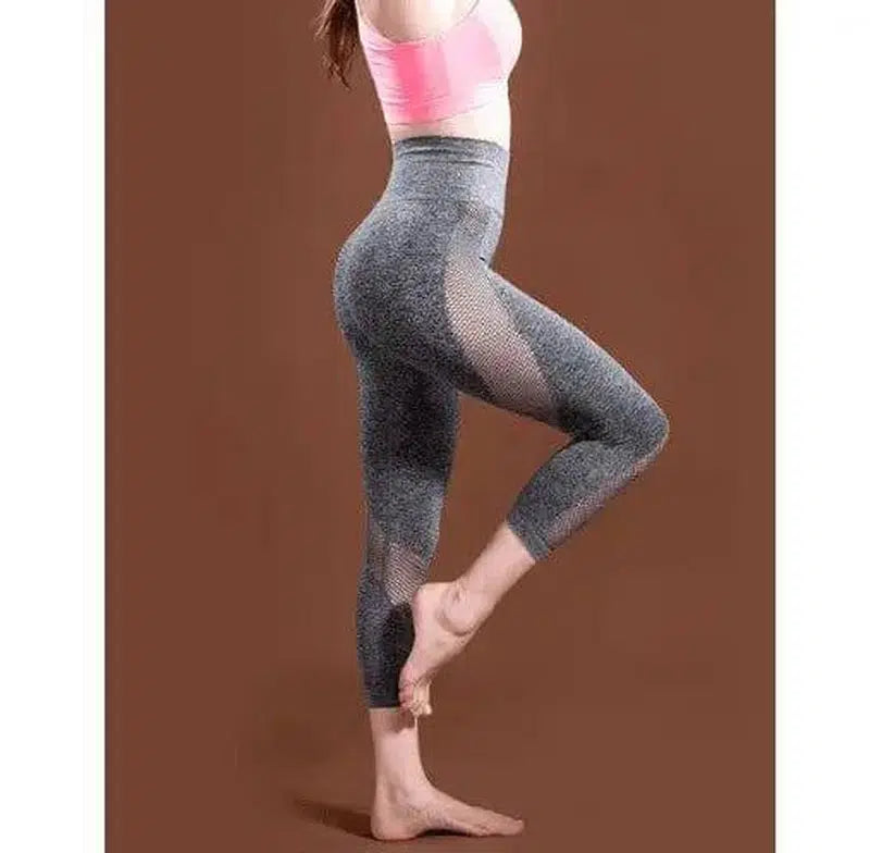 Peach hip pants sports yoga pants female hips running-Gray-3