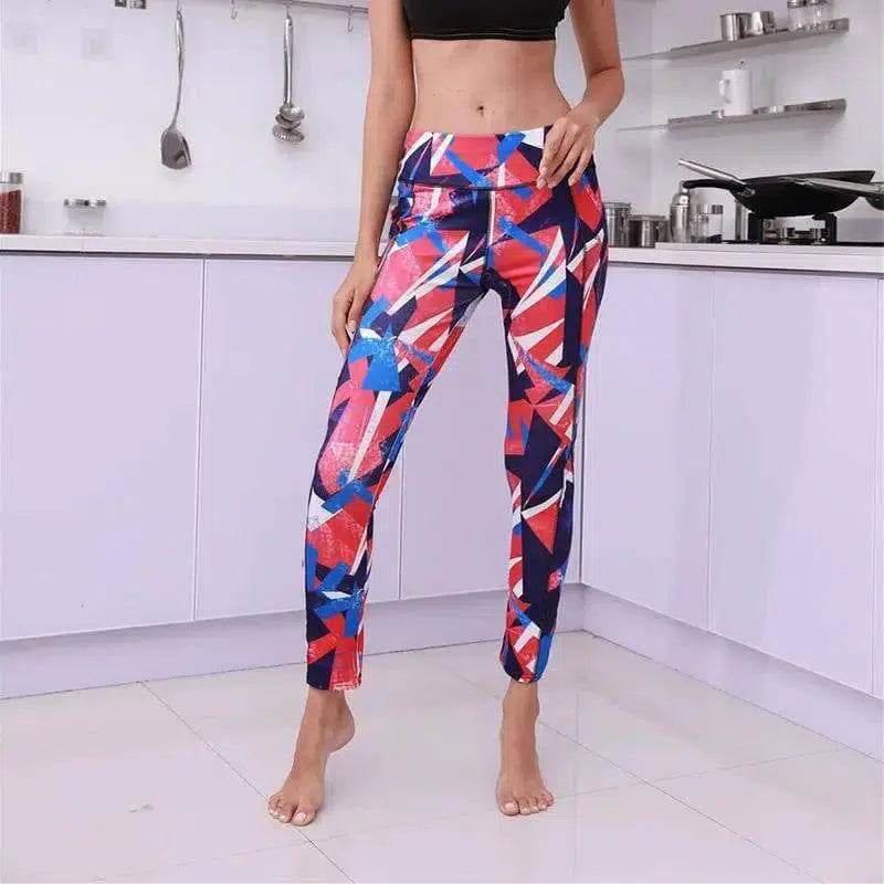 LOVEMI - Lovemi - Printed Pocket Slim Leggings Women's Sports