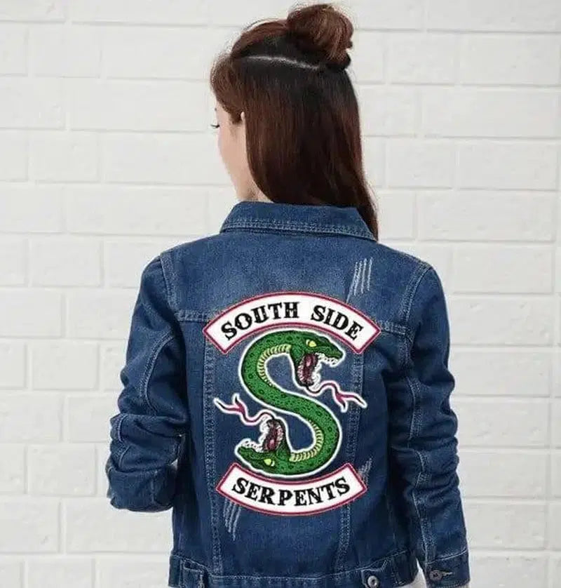 Trendy 4H Jacket - South Side Serpents Design-Navy Blue-1