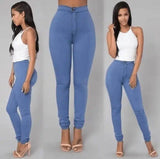 Casual Fashion Multi-Color Slim Slimming Pants-Blue-1