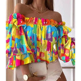 Leaky Shoulder Long-Sleeved-Multicolor-2