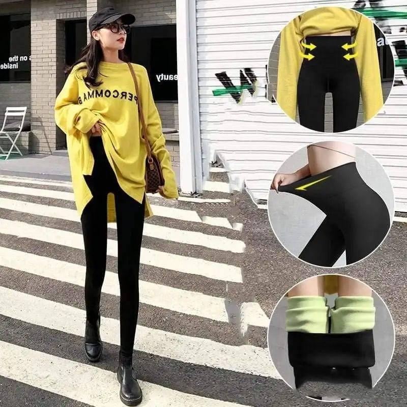 Shark skin leggings women wear thin autumn tights-A avocado-11