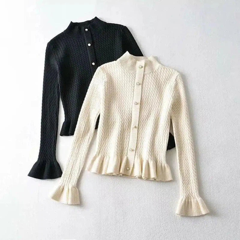 LOVEMI - Lovemi - Short Style Small Twist Knit Cardigan Sweater Lady