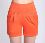 Shorts Chiffon Women Cotton Casual-Orange-30