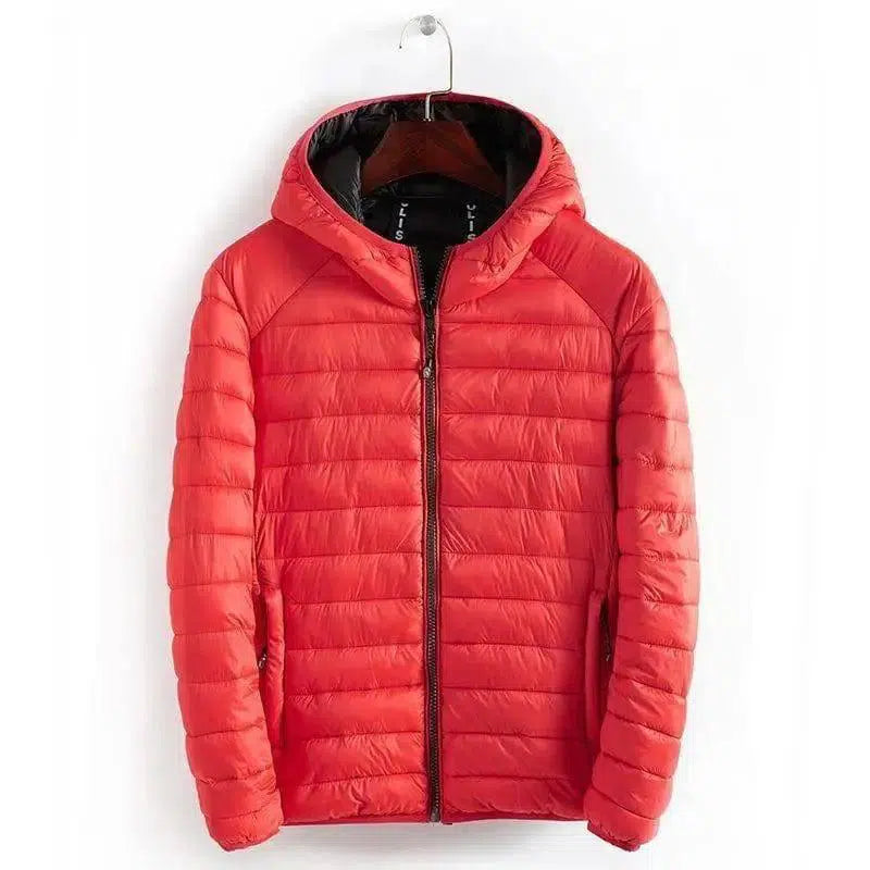 Simple lightweight warm cotton hoodie-Orange-4