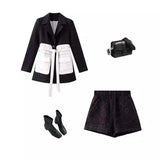 LOVEMI - Lovemi - Small Design Sense Black Suit Jacket Female Thin