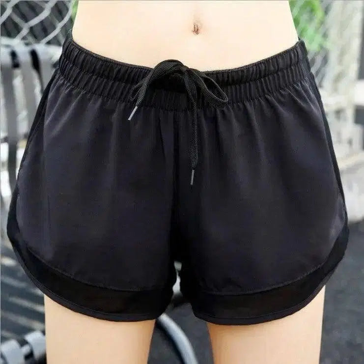 Sports shorts loose breathable marathon hot pants-Black-11