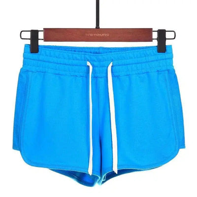 Sports shorts hot pants-Lakeblue-30