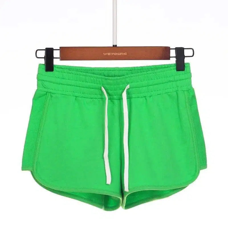 Sports shorts hot pants-Green-34