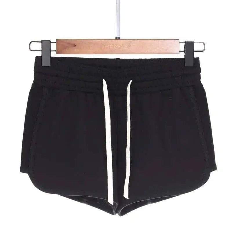 Sports shorts hot pants-Black-36