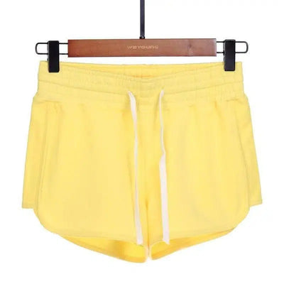 Sports shorts hot pants-Yellow-43