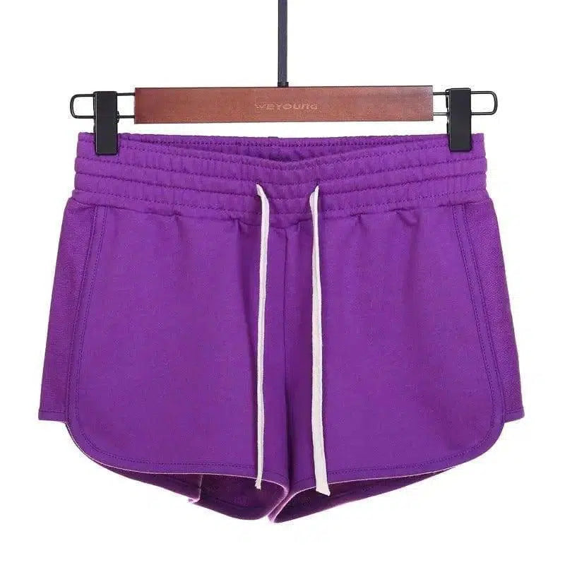 Sports shorts hot pants-Purple-45