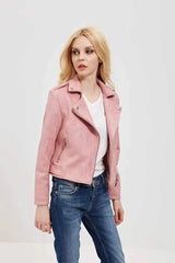 Suede coat-Pink-1