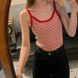 Sleeveless Striped Tank Top for Casual Wear-1