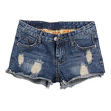 Torn Denim Shorts For Women-14