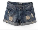 Torn Denim Shorts For Women-15