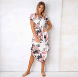 V-Neck Printed Dress-3XL-59